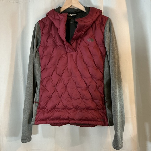 The North Face Jackets & Blazers - Women's North Face Burgundy Mashup Pullover Hooded Down Filled Jacket. Size L